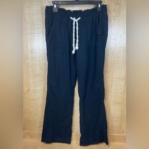 Roxy Women’s Black Oceanside Flared Pants, Size Small.